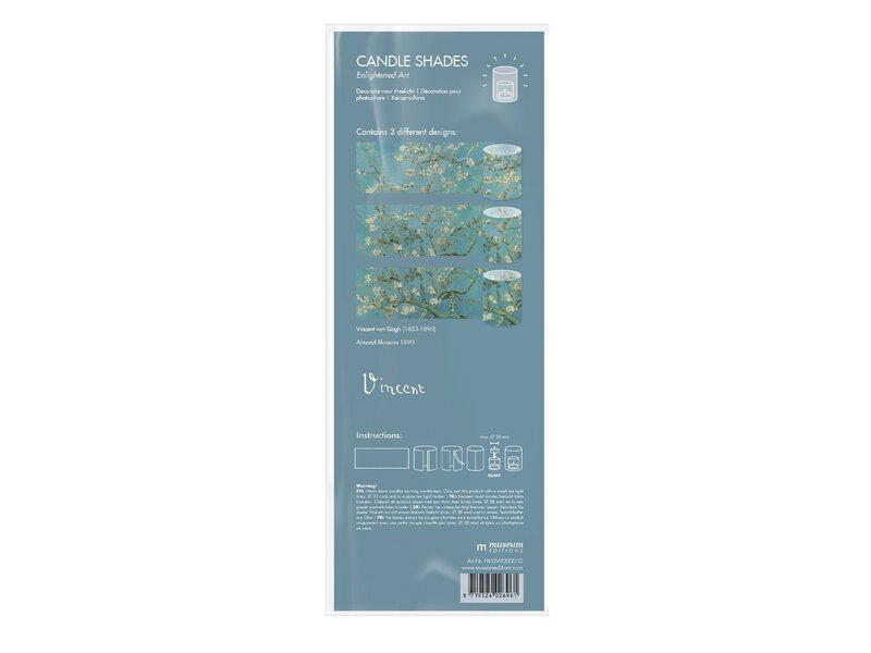 Kerzenschirm, Van Gogh, Mandelblüte, set of 3