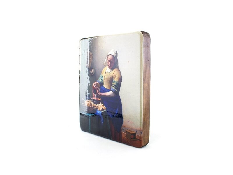 Masters-on-wood,  Lechera, Vermeer 230x195 mm
