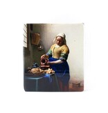 Reproduction-on-wood, Milkmaid, Vermeer 230x195 mm