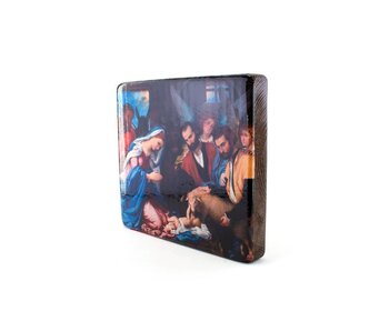 Masters-on-wood, Anbetung der Hirten, Lorenzo Lotto