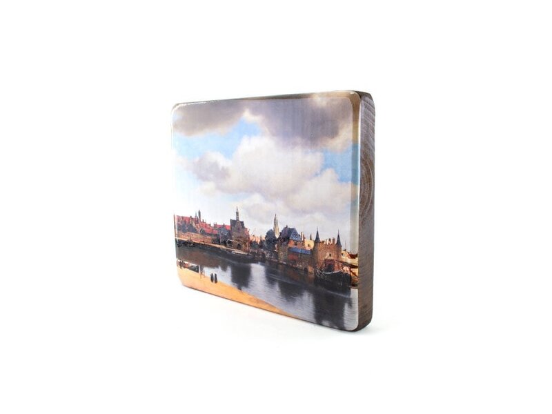 Masters-on-wood, Vue de Delft, Vermeer, 230x195 mm