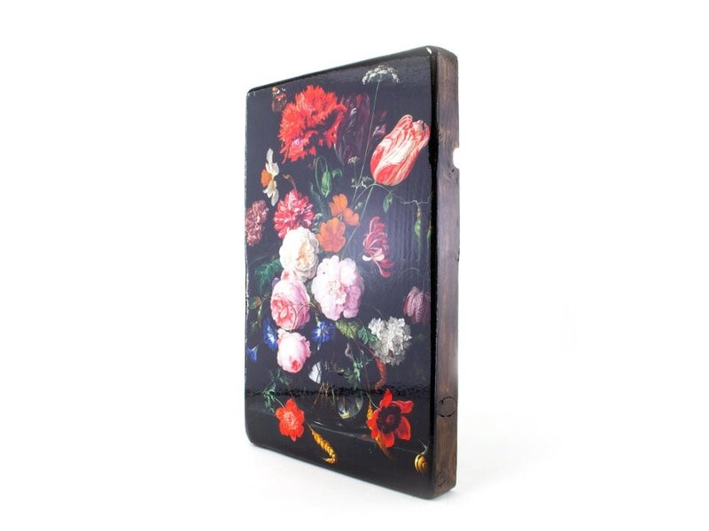 Meister auf Holz, Blumenstillleben, De Heem, 300 x 195mm