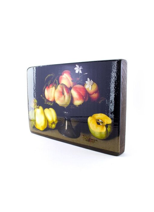 Masters-on-wood, Still Life of Peaches and Quinces,Fede Galizia