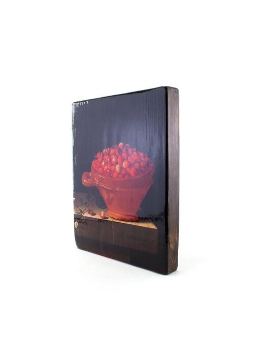 Masters-on-wood, Stilleven met kom aardbeien, Adriaen Coorte