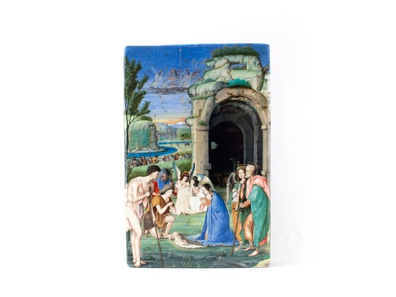 Masters-on-wood, Aanbidding van de herders, Marmitta, 300 x 195mm