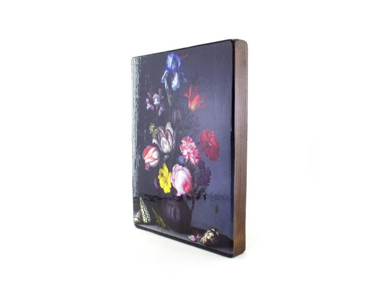 Masters-on-wood, Blumenstillleben mit Heuschrecke, B. vd  Ast