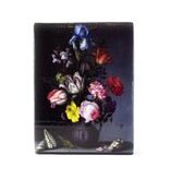 Masters-on-wood, Bloemstilleven met sprinkhaan,  B. vd  Ast