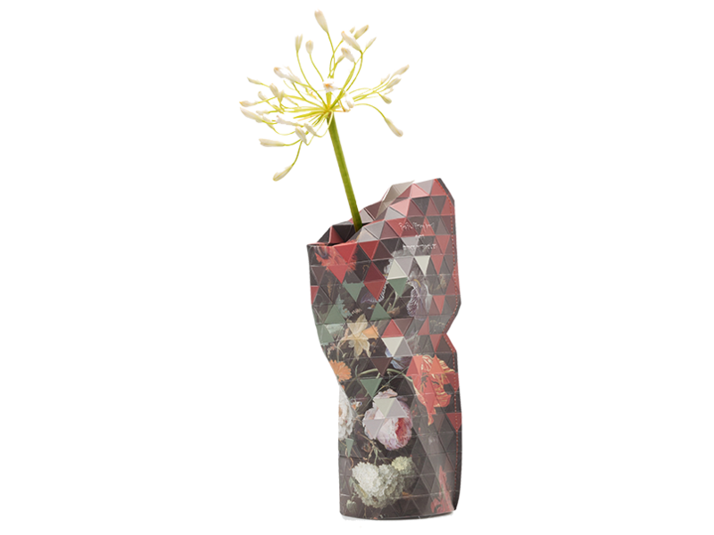 Vouwvaas, Stilleven met bloemen en een horloge, A. Mignon