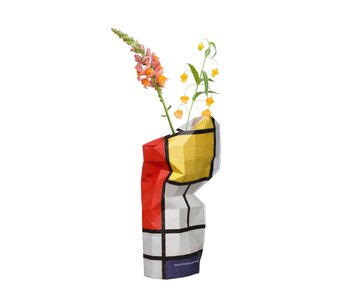 Vase en papier, Mondrian