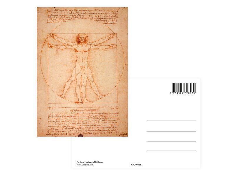Postcard,  Da Vinci, Vitruvian Man