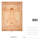 Carte postale, Da Vinci,  l'homme de Vitruve
