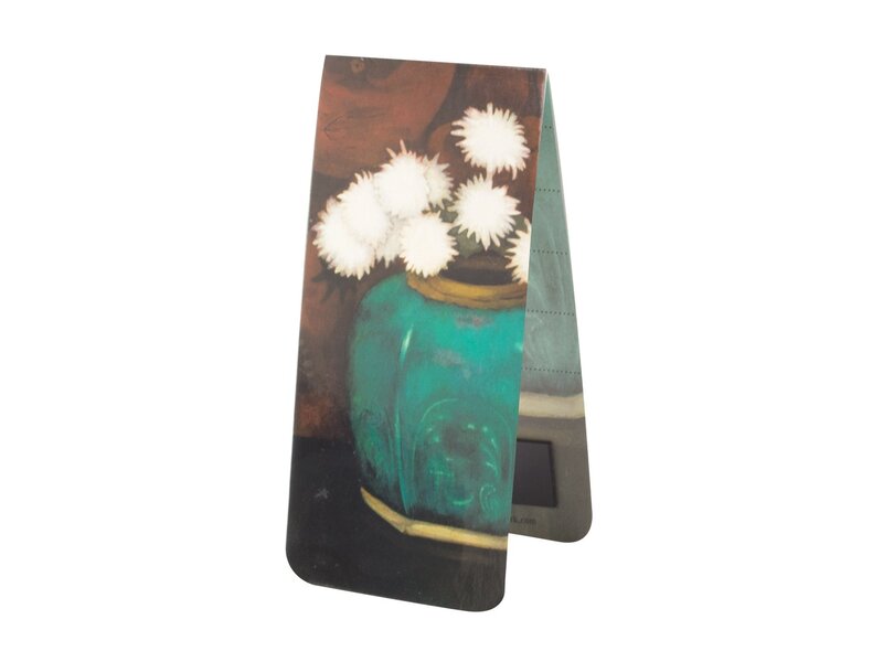 Magnetisches Lesezeichen, Ingwerglas mit Chrysanthemen