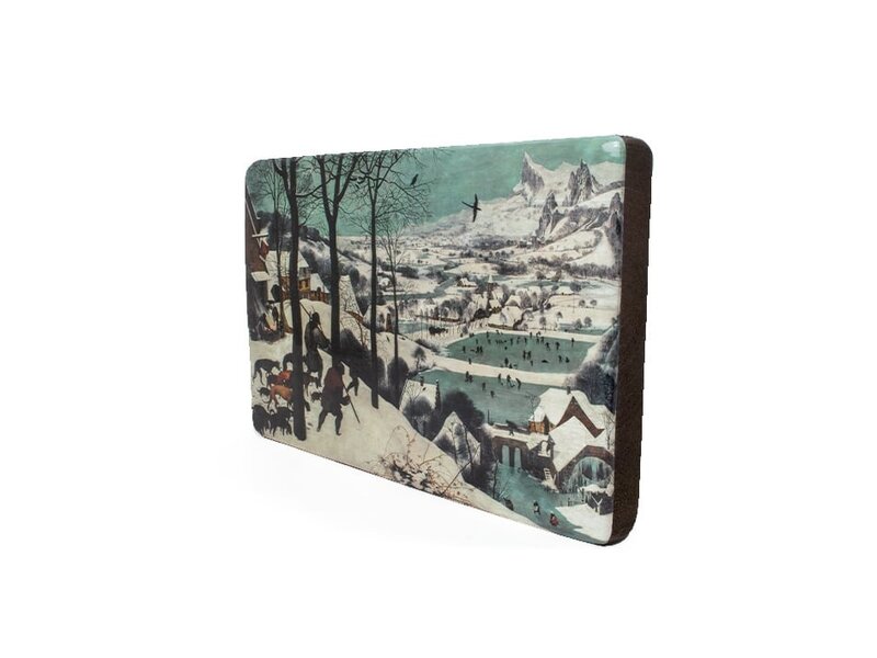 Meesterwerk-op-hout, Breughel, Jagers in de sneeuw, 300  x  195 mm