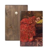 Maestros en madera, Breitner, Chica en kimono rojo,  300 x  195 mm