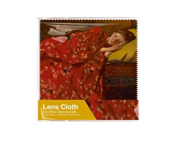 Brillentuch, 15 x 15 cm, Breitner, Mädchen im roten Kimono