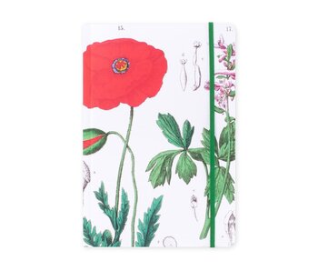 Softcover-Notizbuch, A5, Mohn, Hortus Botanicus