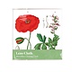 Brillenputztuch, 15 x 15 cm,  Mohn, Hortus Botanicus