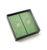 Boucles d'oreilles plaquées or avec pierres de cristal scintillantes, Pissenlit