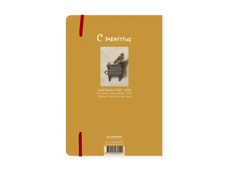 Cuaderno de tapa blanda, A5,  El jilguero, Carel Fabritius