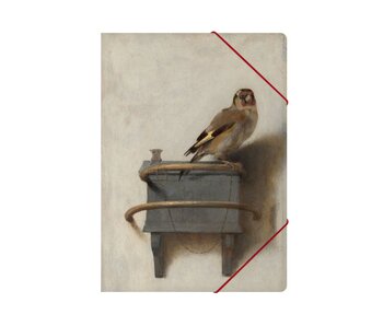 Carpeta archivadora de papel con cierre elástico, A4,  El jilguero, Fabritius