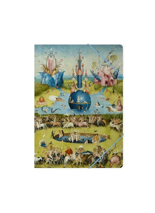 Carpeta archivadora de papel con cierre elástico, A4,  Jheronimus Bosch, Jardín de las delicias