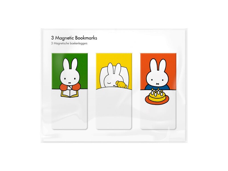 3er Set, magnetisches Lesezeichen, Miffy zu Hause