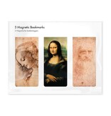 Juego de 3, marcapaginas magnético,Leonardo Da Vinci