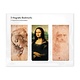 Set van 3, Magnetische boekenlegger , Leonardo Da Vinci
