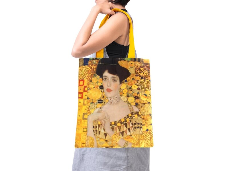 Cotton Tote Bag with lining, Gustav Klimt, Adele Bloch-Bauer