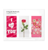 3er-Set, magnetisches Lesezeichen,  I Love you