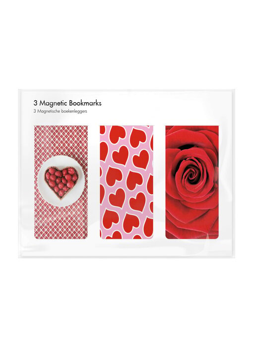 Lot de 3, signets magnétiques, I Love you 2