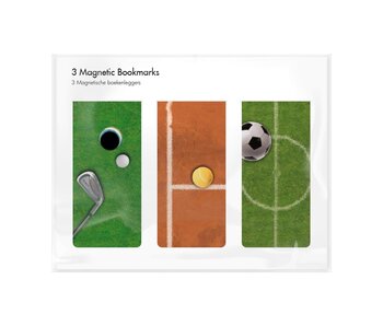 Lot de 3, signets magnétiques, Sport