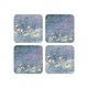 Untersetzer, 4er-Set, Teich mit Seerosen, Monet