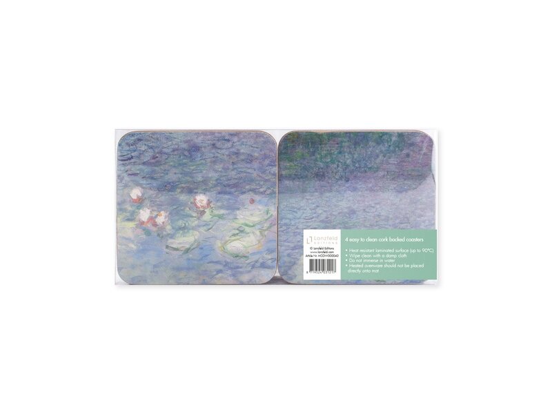 Onderzetters, set van 4, Vijver met waterlelies, Monet