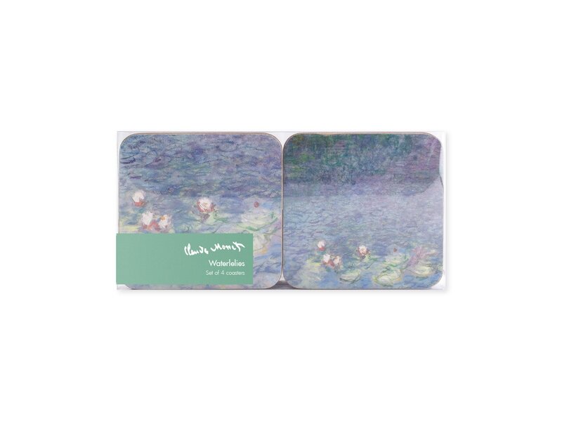 Untersetzer, 4er-Set, Teich mit Seerosen, Monet