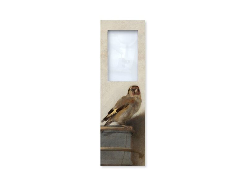 Lesezeichen mit Lupe, Carel Fabritius, Der Stieglitz