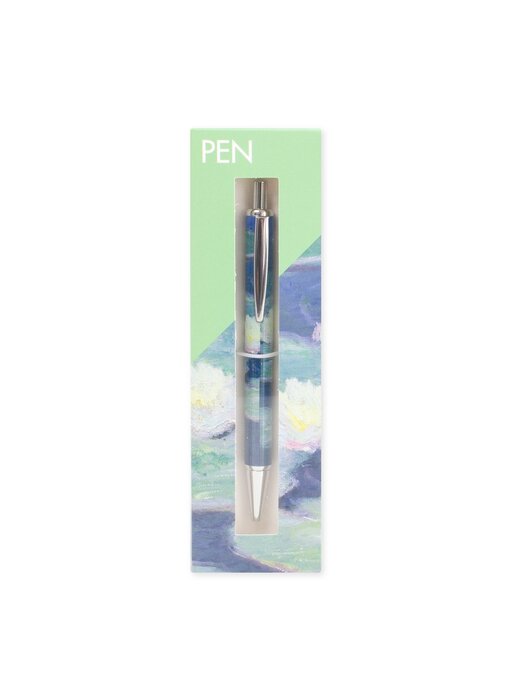 Ballpen in box, Monet, Water Lilies in evening light