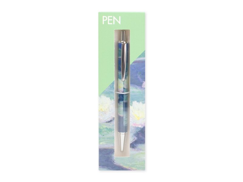 Ballpen in box, Monet, Water Lilies in evening light