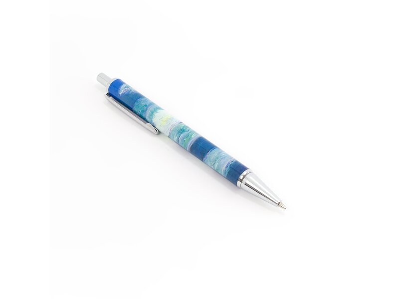 Ballpen in box, Monet, Water Lilies in evening light