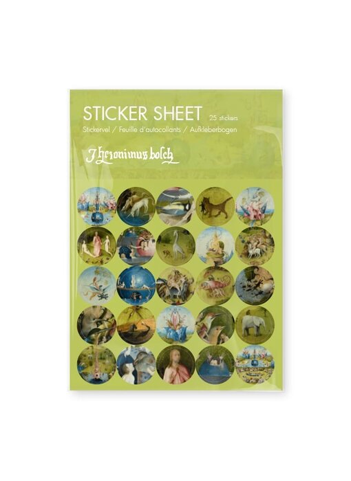 Stickervel,  Jheronimus Bosch, Tuin der Lusten