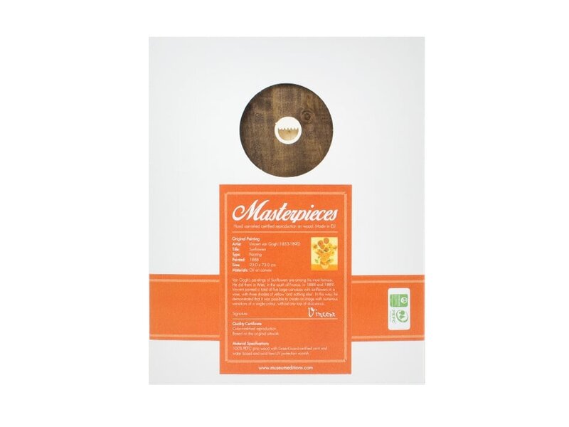 Masters-on-wood,  Sunflowers,  Gogh,  300 x  195 mm