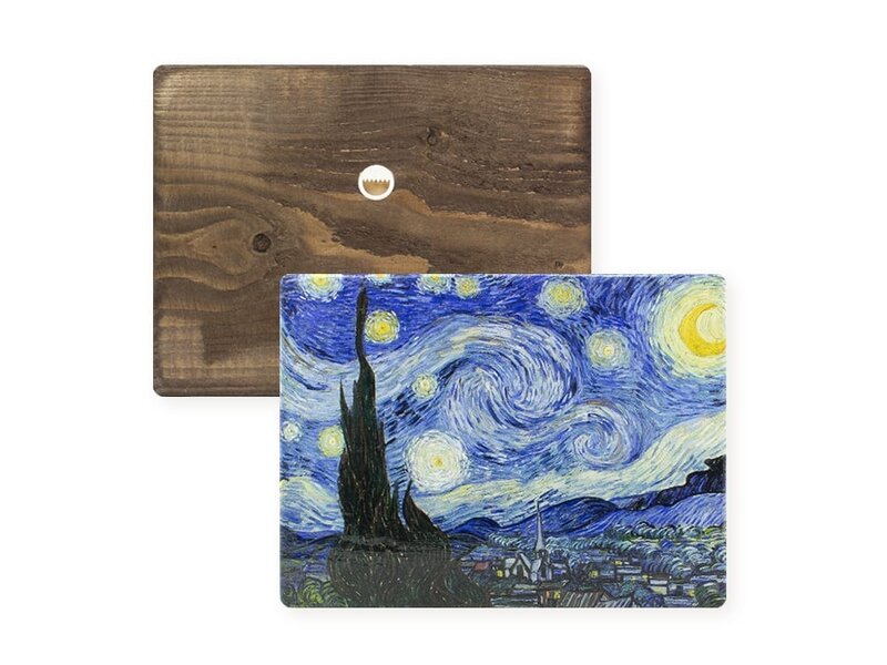 Maestros en madera, La noche estrellada, Vincent van Gogh,  300 x  195 mm Starry night, Vincent van Gogh