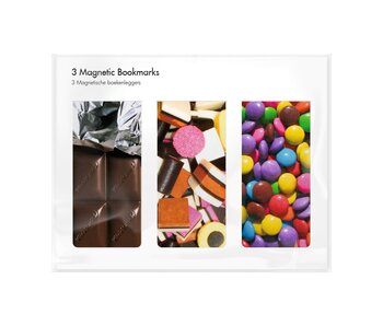 Juego de 3, marcapaginas magnético, Caramelo