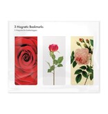 Juego de 3, marcapaginas magnético, Rosas