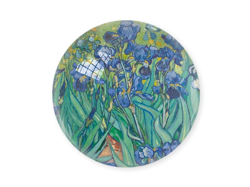Glazen bolle  presse papier, Iris, Vincent van Gogh