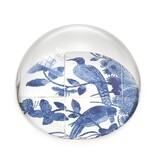 Presse-papier en verre,  Oiseaux bleus de Delft, Rijksmuseum