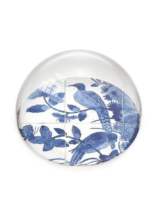 Pisapapeles de vidrio, Pájaros azules de Delft, Rijksmuseum