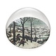 Presse-papier en verre, Brueghel, chasseurs dans la neige