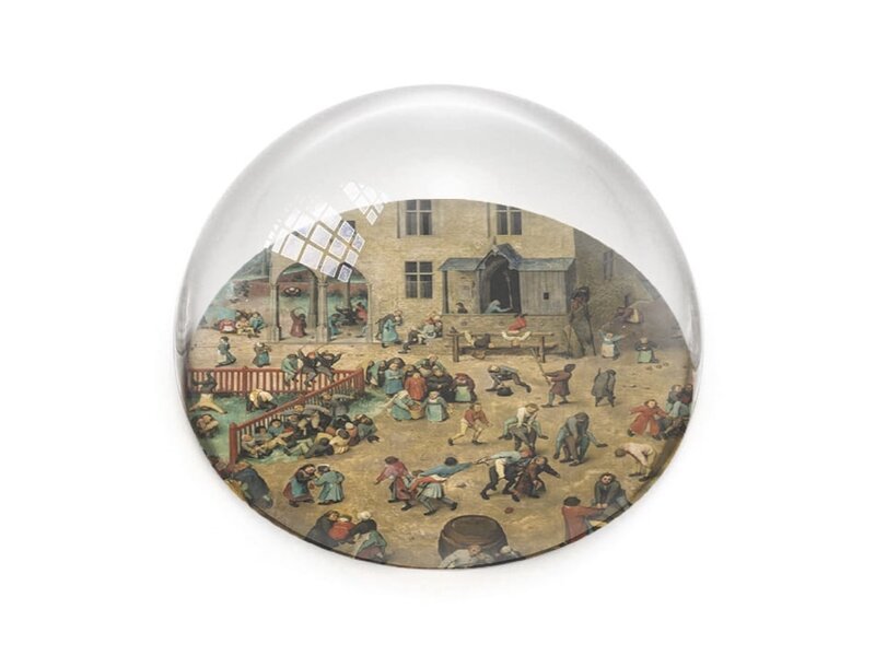 Presse-papier en verre,  Brueghel, Jeux pour enfants