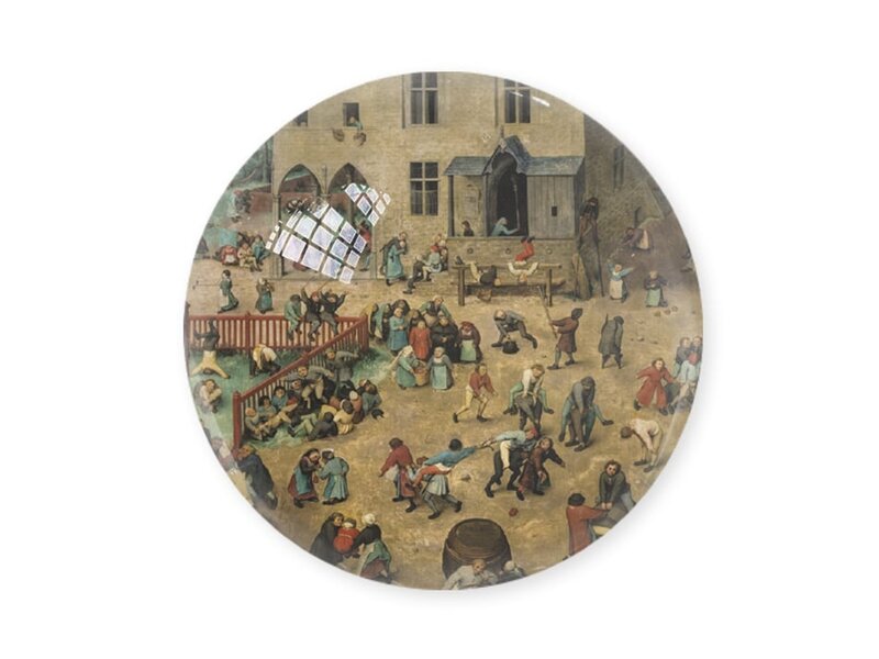 Presse-papier en verre,  Brueghel, Jeux pour enfants